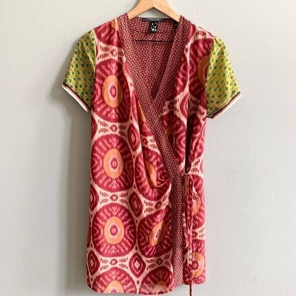 Scotch & Soda Pattern Block Belted Kimono Dress - Picture 6 of 14